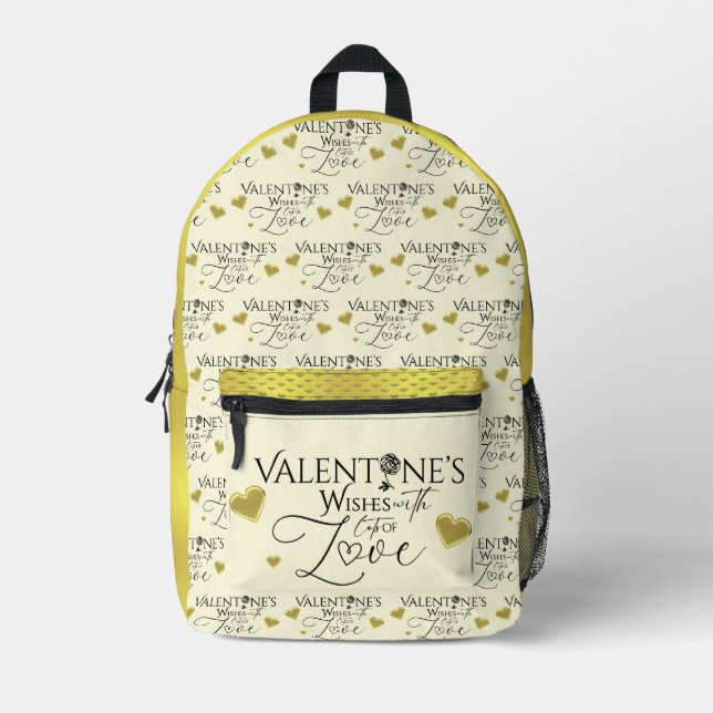 Valentine's day Minimalist Lettering Printed Backpack (Front)