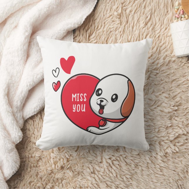 Valentine's Day, Miss you Cushion (Blanket)