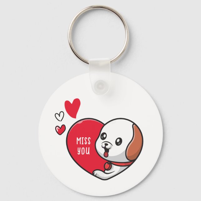Valentine's Day, Miss you Key Ring (Front)