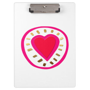 Valentine's Day Modern Heart 1w Clipboard