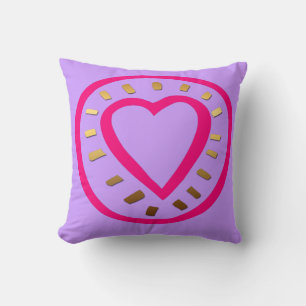 Valentine's Day - Modern Pink Heart 2 Pillow
