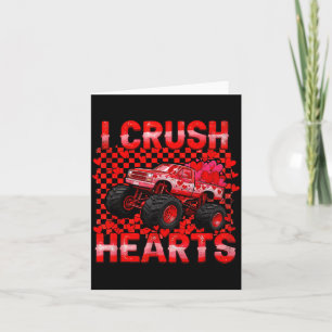 Valentines Day Monster Truck Crush Hearts Toddler  Card