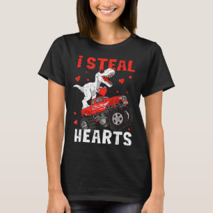 Valentines Day Monster Truck Trex Boy Toddler I St T-Shirt