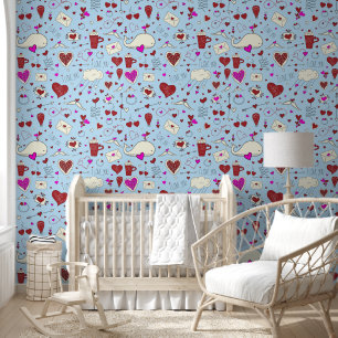 Valentine's Day Motifs - Seamless Pattern 1 Wallpaper