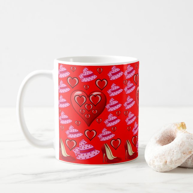 Valentine's Day Mug Mugs (With Donut)