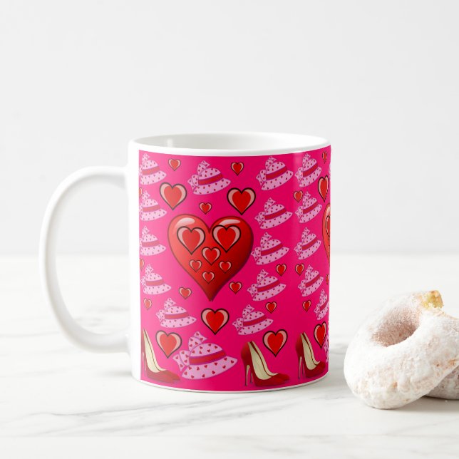 Valentine's Day Mug Mugs (With Donut)