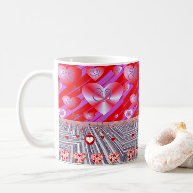 Valentine's Day Mug Mugs (With Donut)