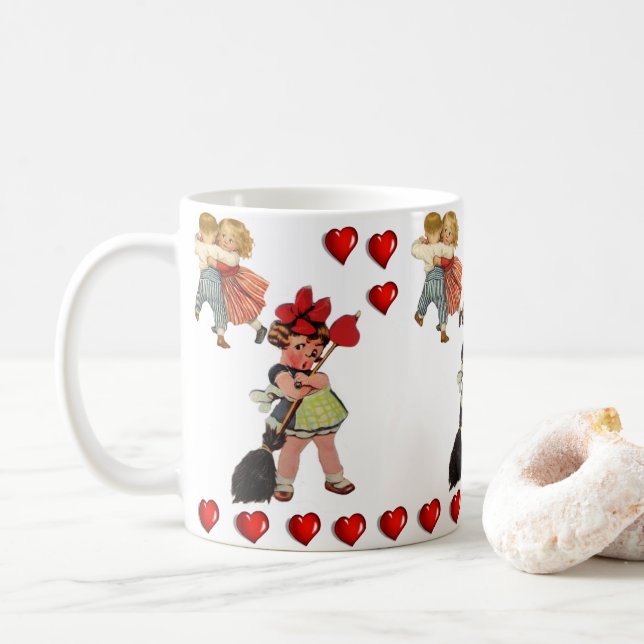 Valentine's Day Mug Mugs (With Donut)