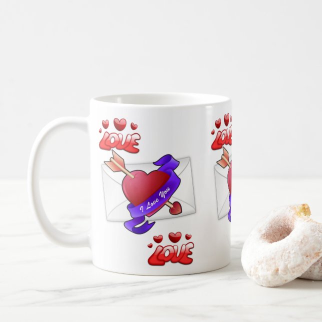 Valentine's Day Mug Mugs (With Donut)