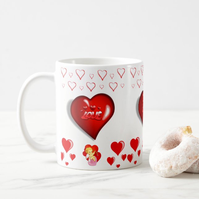 Valentine's Day Mug Mugs (With Donut)
