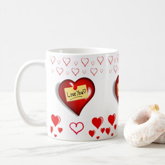 Valentine's Day Mug Mugs (With Donut)