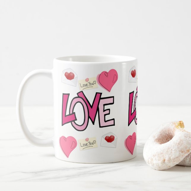 Valentine's Day Mug Mugs (With Donut)