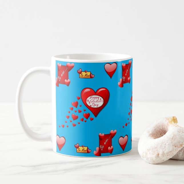 Valentine's Day Mug Mugs (With Donut)