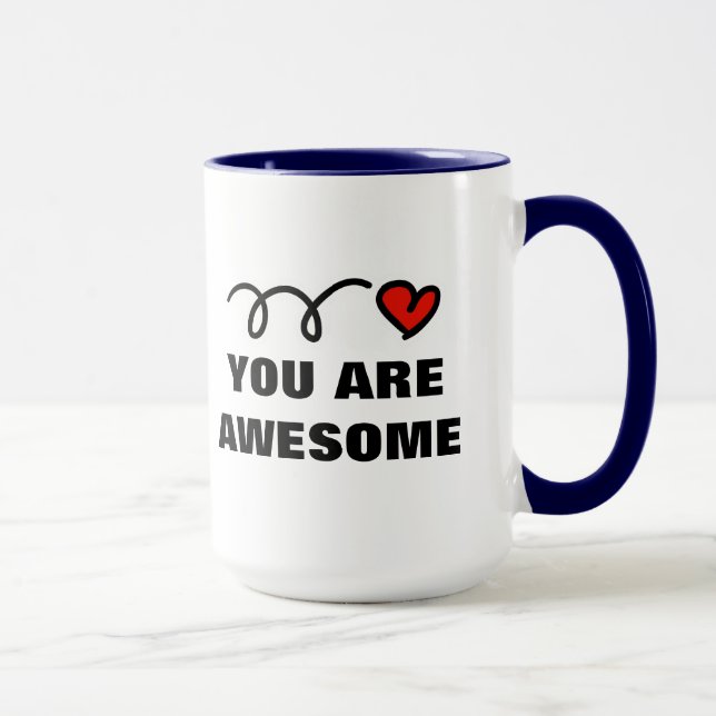 Valentine's Day Mug with personal quote template (Right)