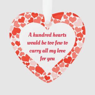 Valentine's Day My Love for You Customised Ornament
