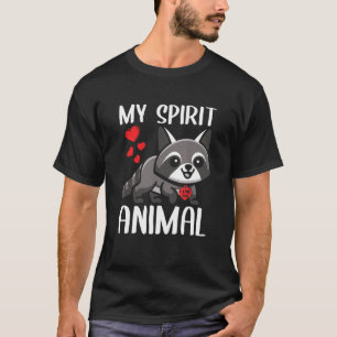 Valentines Day My Spirit Animal Racoon I Love You T-Shirt