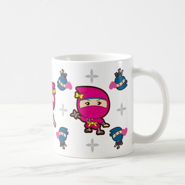 Valentine's day Ninja Girl Coffee Mug (Right)