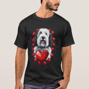 Valentine's Day Old English Sheepdog T-Shirt