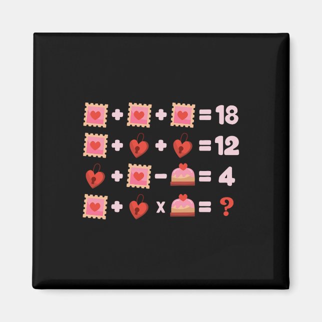 Valentines Day Order Of Operations Valentines Math Magnet (Front)