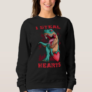 Valentine's Day Outfit Men Toddler Boy Kids Dinosa Sweatshirt