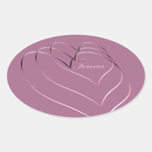 Valentines Day Oval Sticker