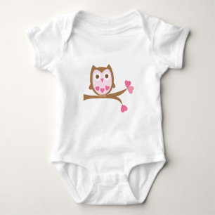 Valentines Day Owl Baby Bodysuit