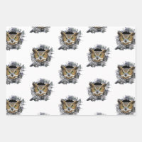 Valentine's Day Owls Cute Wrapping Paper Sheets