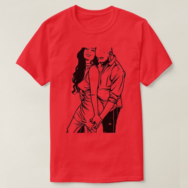 Valentine's Day Paint Party Couple Single Fun Date T-Shirt (Design Front)