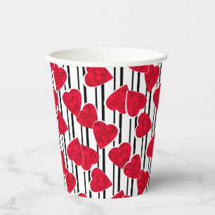 Valentine's day paper cups