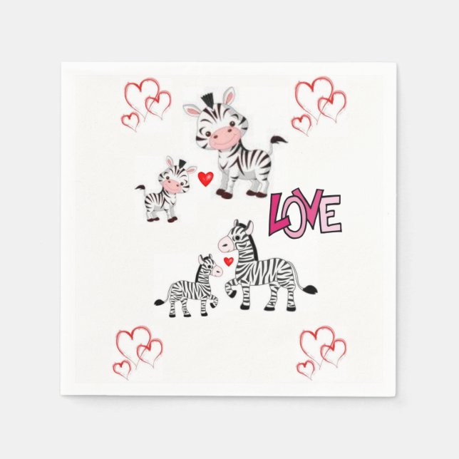 Valentine's Day Paper Napkins (Front)