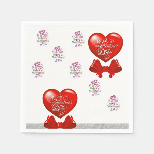 Valentine's Day Paper Napkins (Front)