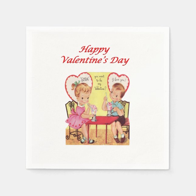 Valentine's Day Paper Napkins (Front)
