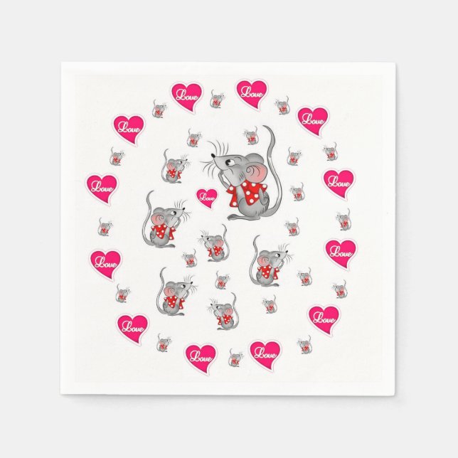 Valentine's Day Paper Napkins (Front)