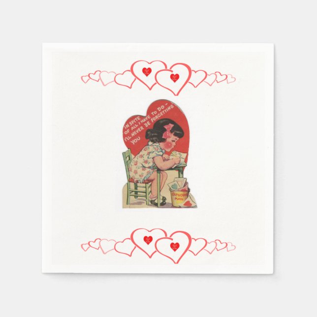 Valentine's Day Paper Napkins (Front)