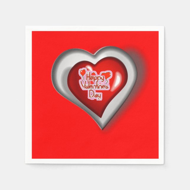 Valentine's Day Paper Napkins (Front)