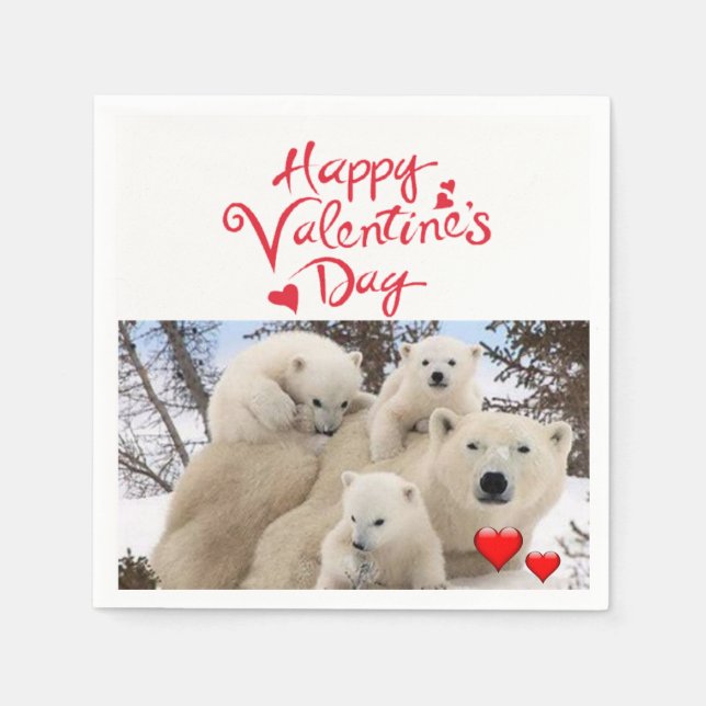 Valentine's Day Paper Napkins (Front)