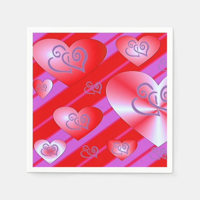 Valentine's Day Paper Napkins (Front)