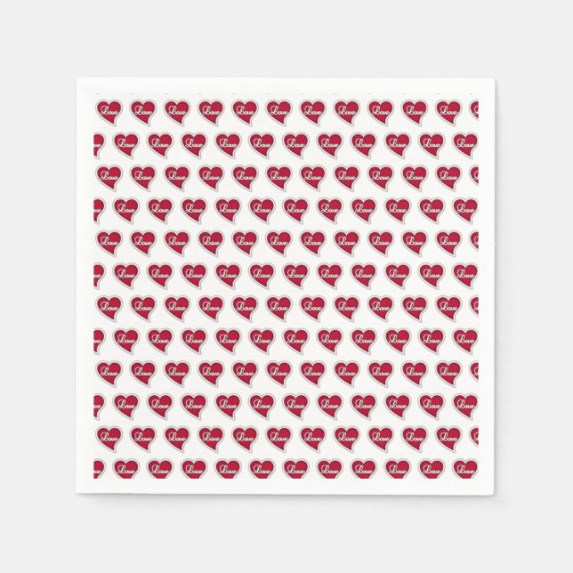 Valentine's Day Paper Napkins (Front)