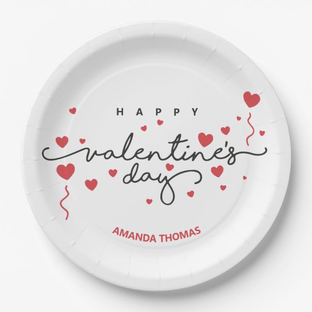 valentine's day Paper Plate (Front)