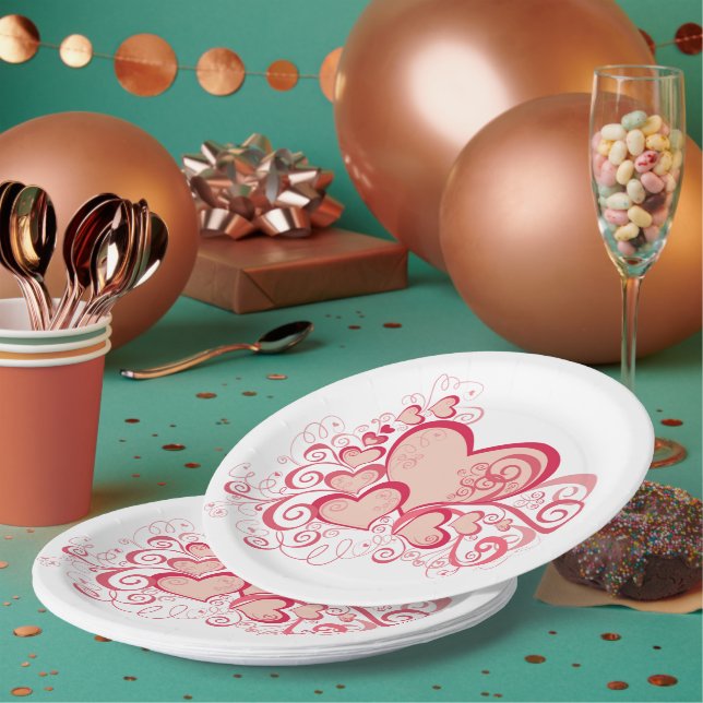 Valentine's Day Paper Plates (Multi)