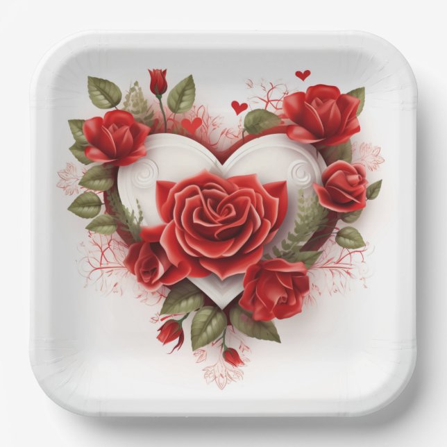 Valentine's Day Paper Plates Series 1-5 (Front)