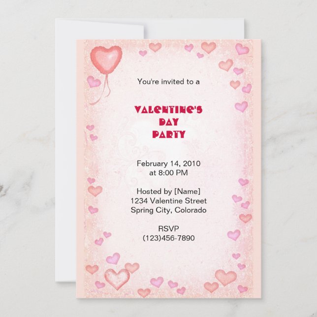 Valentine's Day Party Invitation (Front)