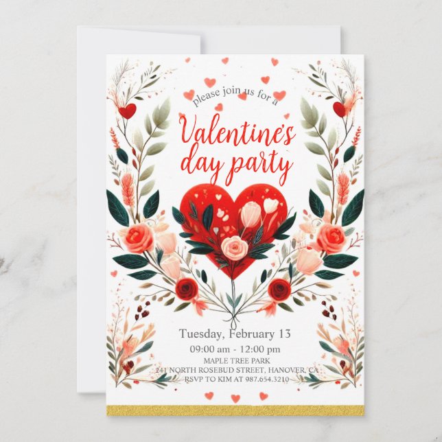 Valentine's Day Party Invitation (Front)