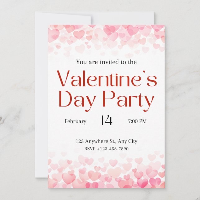 Valentine's Day Party Invitation (Front)