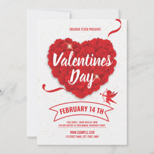 Valentines Day Party Invitation Flyer