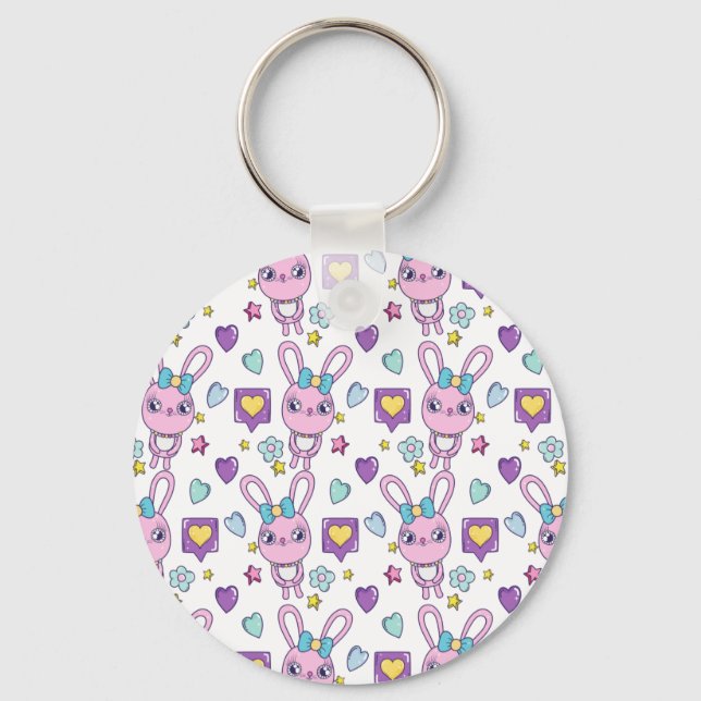Valentine's day pattern key ring (Front)