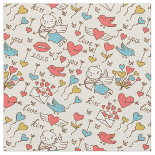 Valentine's Day Pattern with Cupid Fabric