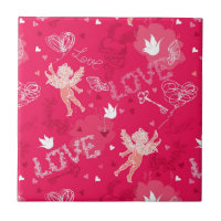 Valentine's Day Pattern With Cupid
