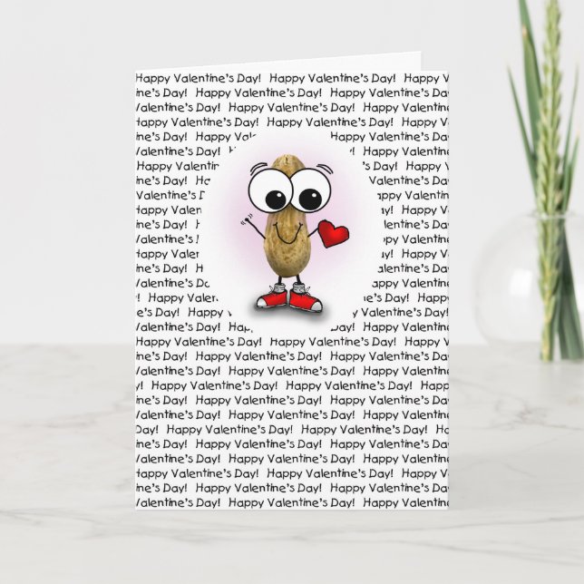Valentine's Day Peanut Nuts about You Holiday Card (Front)