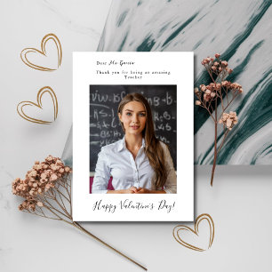 Valentine's Day Photo Card For Amazing Teacher